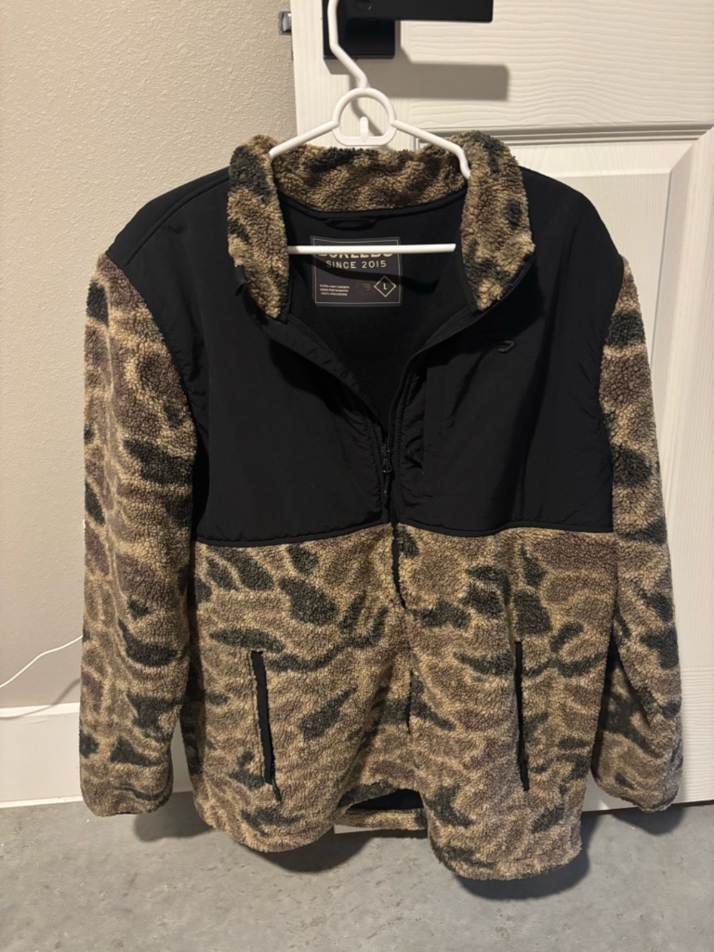 Burlebo Camo Sherpa Fleece Quarter Zip